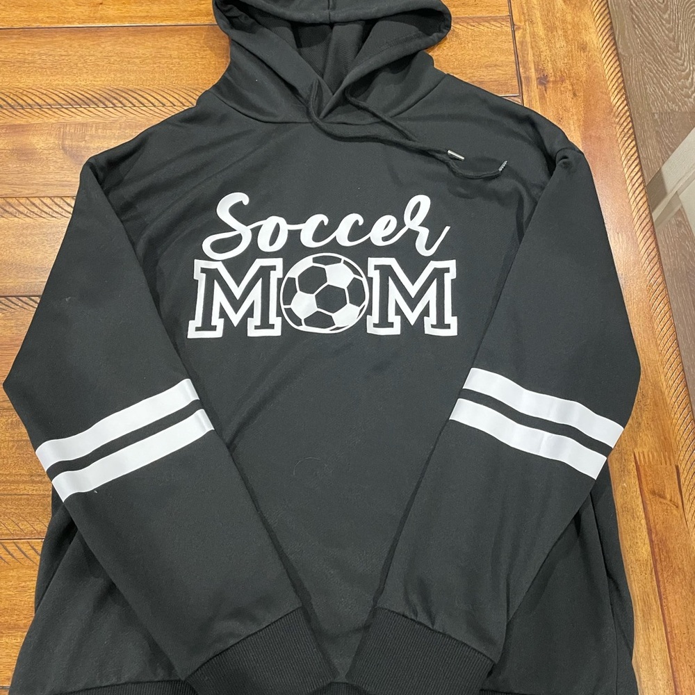 Soccer Mom Black Hoodie